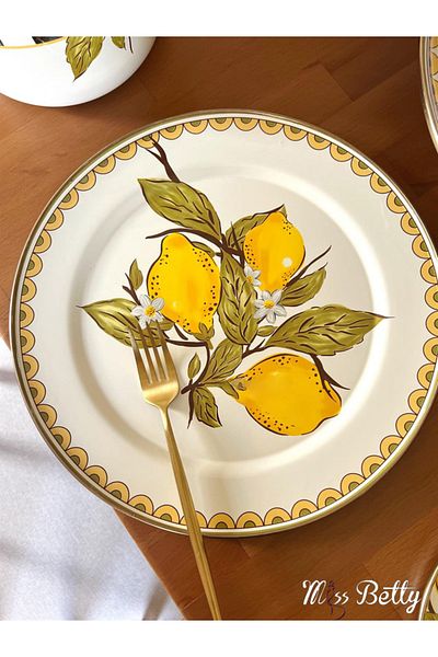 Miss Betty Linda Enameled 2-Piece Serving Plate 30 cm