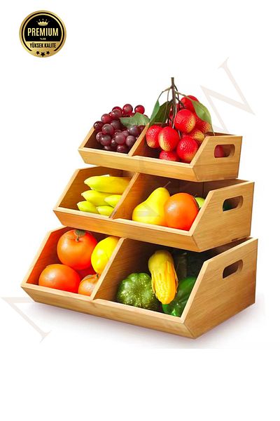 NEWNOW Bamboo 3-layer Organizer, Multi-Purpose Organizer