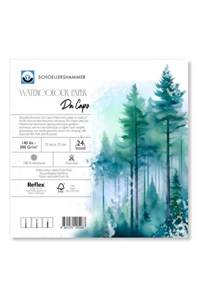 Rich Schoellershammer Da Capo Cold Press Suluboya Defteri 300 gr 15x15 cm 24 ...