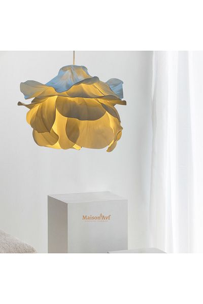 Maison Avf Modern Eva Anemone White Design Pendant Lamp Chandelier 45 cm