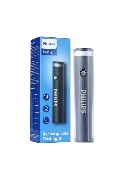 Philips 400/350 Lumens Multi-Functional Rechargeable Flashlight 20.9 x 4.6 x 4.6 cm