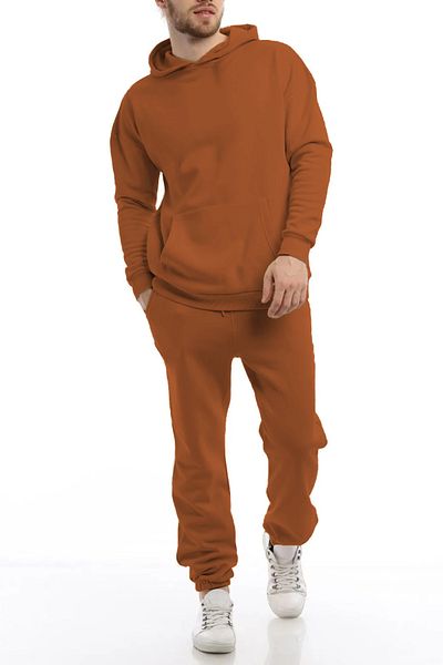 ruNadeS Men's Kangaroo Pocket Tracksuit Set with Inner Door - Goodness Design