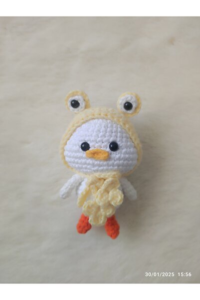 ELMASINEMEĞİ Amigurumi örgü oyuncak ördek anahtarlık