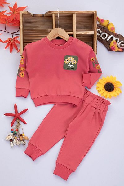 VEGAMOD Baby Girl's Daisy Printed Bottom-Top Double Suit 6-9-12-18-24 Months