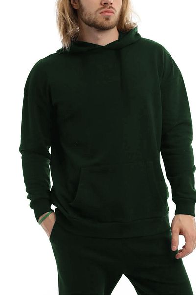 ruNadeS Men's Raised Comfort Fit Hooded Kangaroo Pocket Tracksuit Set - Casual