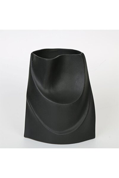 Vitale Черна ребриста ваза 24*22*31 см AK.JM00023