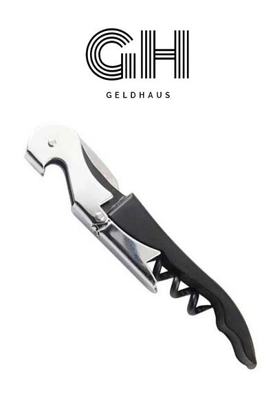 GeldHaus Gh-Garson Pouch Tirbishon-Wine Opener-Black Boxed Garson Pouch