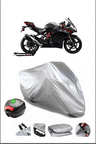 Breen Tvs Apacherr310 Rear Bag Compatible Gray Waterproof Canvas (Motorcycle)