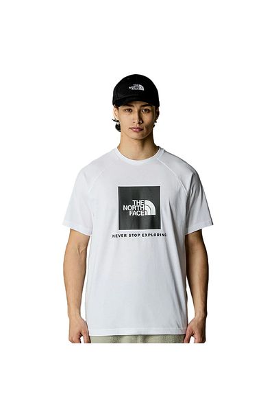 THE NORTH FACE Ανδρικό λευκό μπλουζάκι The North Face Raglan Redbox