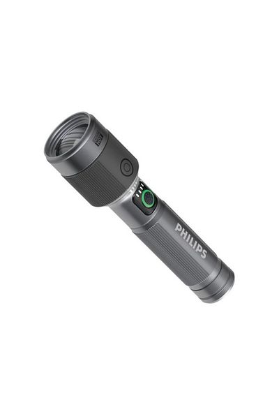 Philips 650 Lumens Aircraft Aluminium Alloy Long Range Zoom LED Rechargeable Flashlight 14.9 x 2.3 x 3.2 cm