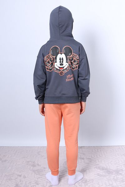 HÇM Boy's Hooded Tracksuit Set - Character Sirt Printed Ribbed F3