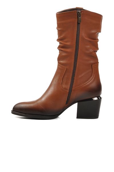 Venüs Tan Genuine Leather Women's Boots