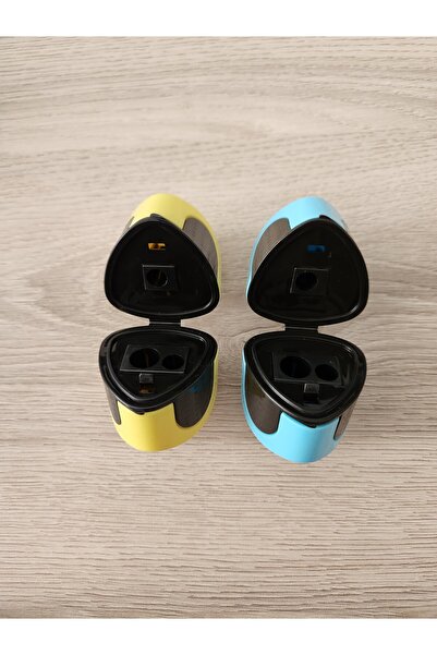 Mikro مبراة أقلام رصاص كبيرة عالية الجودة مع غطاء 3 شفرات (2 قطعة)