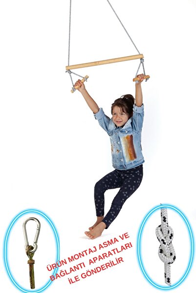 Nurnivus Trapez Ahşap Duyusal Salıncak Çocuk Aktivite Jimnastik Yoga Gelişim ...