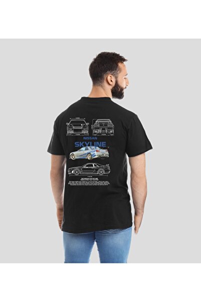 New Shine Nissan Skyline Black Oversize T-Shirt - Unisex
