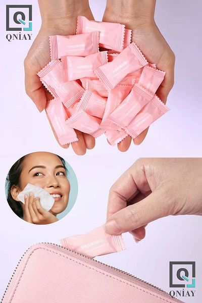 QNİAY 10Pcs Tightened Travel Face & Makeup Cleansing Wipes Facial Cleansing Towel Makeup Clear