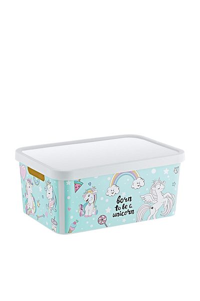 Smartware Stafi Patterned Multi-Purpose Box with Lid 4.5 lt