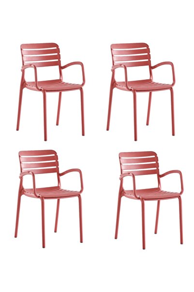 Novussi Notte Marsala Sandalye 4'lü Paket