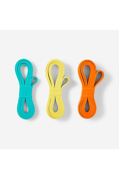 Decathlon Corength Resistance Band Set - 3 Pieces - 15 Kg/25 Kg/35 kg