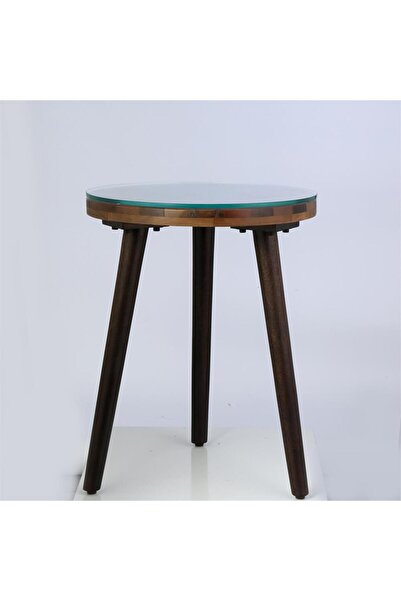 Vitale Toros Otantik Camlı Kenar Sehpa Büyük MS.JG0027