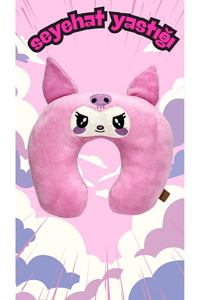 KidHug Fată Băiat Copil Pernă de călătorie Animal - Figurine Anime Brodate Colorate