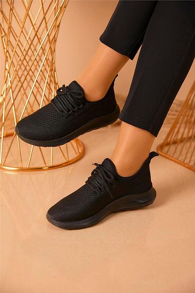 homiro Tricotaj unisex cu șireturi Pantofi sport-negri
