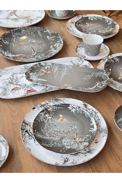 Mikasa Moor Plomo Breakfast Set for 8 People - 38 Pieces