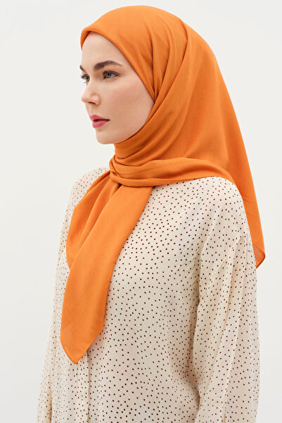 Tuğba Natural Kenar Detaylı Eşarp - Taba