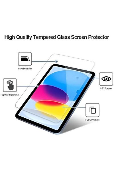 Primo Plus واقي شاشة من الزجاج المقوى لجهاز Apple iPad الجيل العاشر (2022) مقاس 10.9 بوصة، شفاف