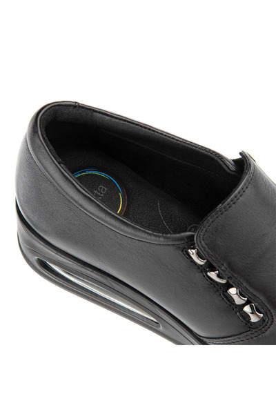 Muya Biguna Anatomical Air Max Heeled Women's Shoes - Genuine Leather, 6 Point Black ( 325754 )