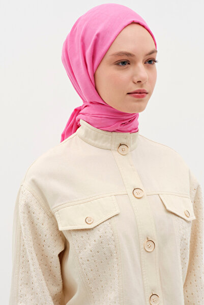 Tuğba Natural Karışık Desen Şal - Fuşya