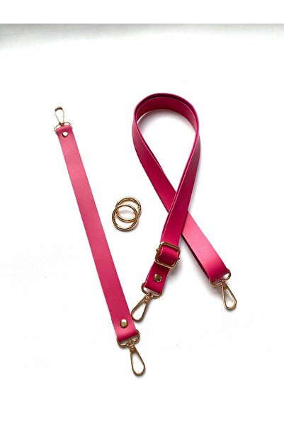 FERİHA HOBİ AKSESUAR حزام حقيبة جلدي، مقبض قصير ومجموعة حلقات