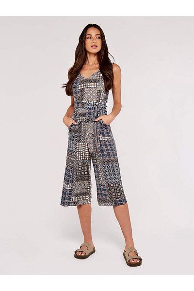 Apricot Culotte-overall Mit Patchwork-kacheln