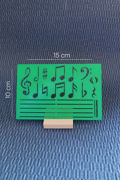 Karmelom Studio Musical Symbols Musical Note Template Ruler - Musical Note and Porte Drawing Tool