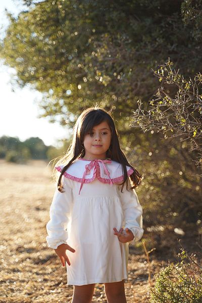 Kirazkids Φόρεμα για κορίτσι Amanda με λεπτομέρεια από βαμβακερό γιακά