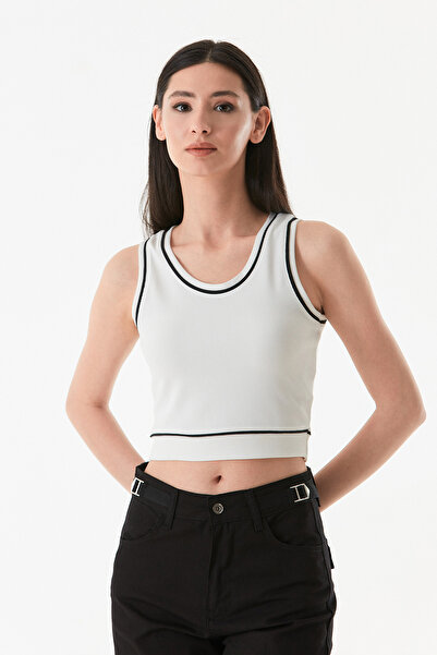 Fulla Moda Ribbed U-Neck Bodysuit