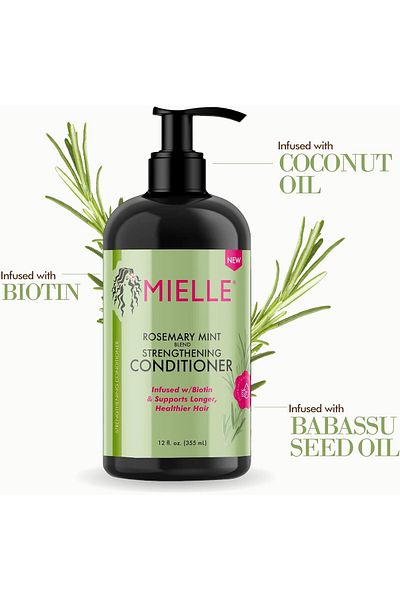 MIELLE Rosemary Mint Strengthening Conditioner 12 Ounce, 355 ML