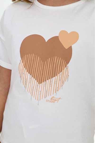 Toontoy Girl's Garni Heart Printed Capri Suit