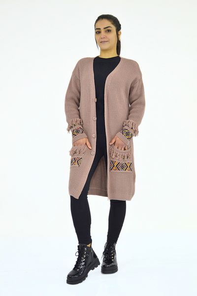 Tuğra Tassel Detailed Knitwear Jacket
