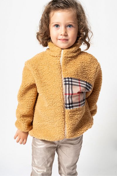 Baby Animals Plush Lamb Zippered Winter Unisex Girls Boys Baby Kids Coats Coat Cardigan Jacket