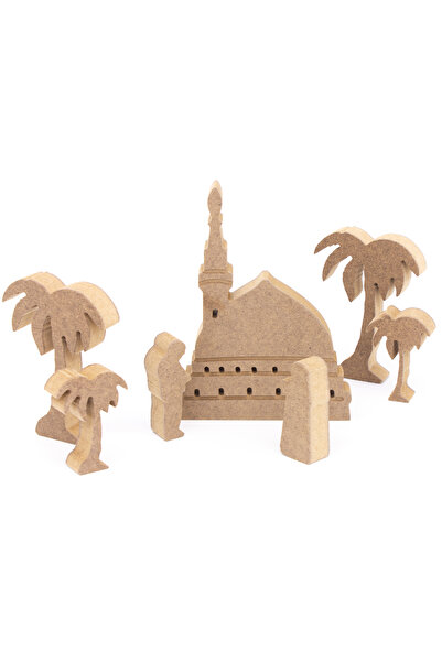 na neşeli ahşap DES03 Ramazan Ayına Özel Mescid-i Nebevî M Takımı Özel Ramaza...