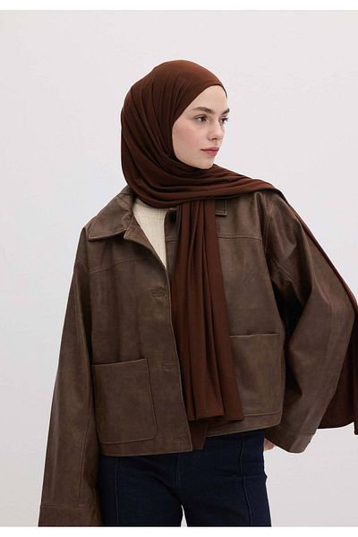 Fresh Bamboo Combed Shawl - Red Brown