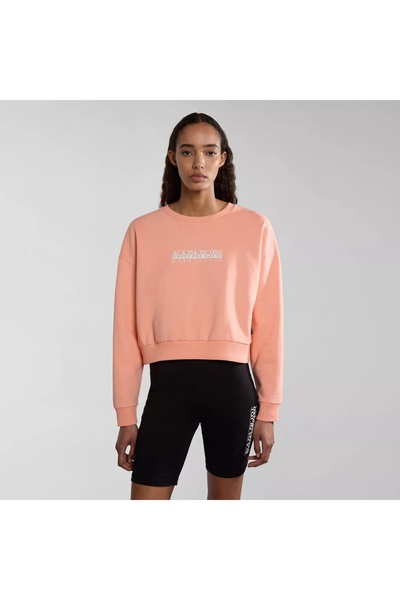 Napapijri Dámska ružová mikina s potlačou Napapijri B-Box W C S P1I Pink Salmon