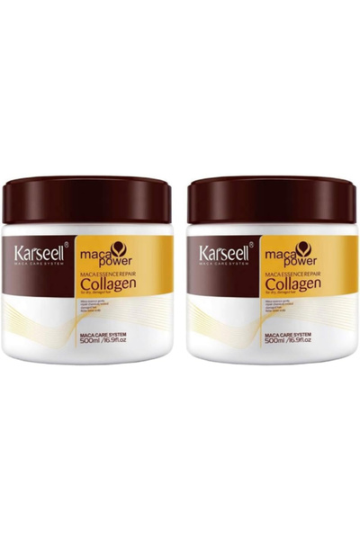 Karseell قناع الشعر بالكولاجين وبروتين القمح 500 مل مجموعة من قطعتين - كارسيل