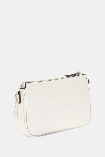 Guess Noelle Dbl Pouch Crossbody Women Ecru Mini Bag Hwzg7879710-Bon