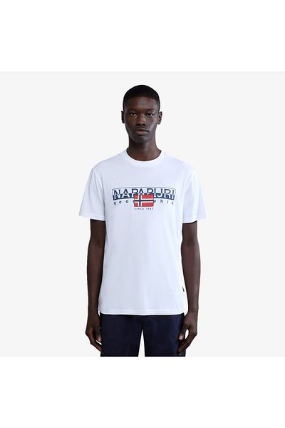 Napapijri Tricou alb pentru bărbați Napapijri S-Aylmer