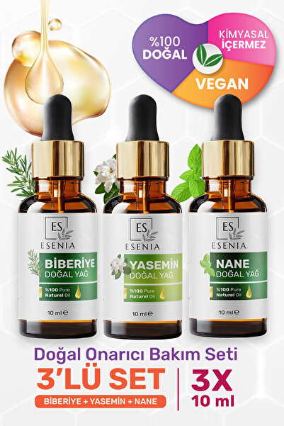 ES ESENIA زيت الياسمين وروزماري النعناع 100% نقي وطبيعي بغطاء قطارة زيت عطري ...