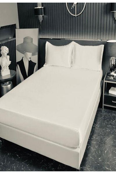 PIRILTI COLLECTION Double Bed Sheet Set(Cotton/Satin with Rubber)