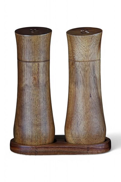 homsel Acacia Salt and Pepper Shakers Set - Add Naturalness to Your Tables