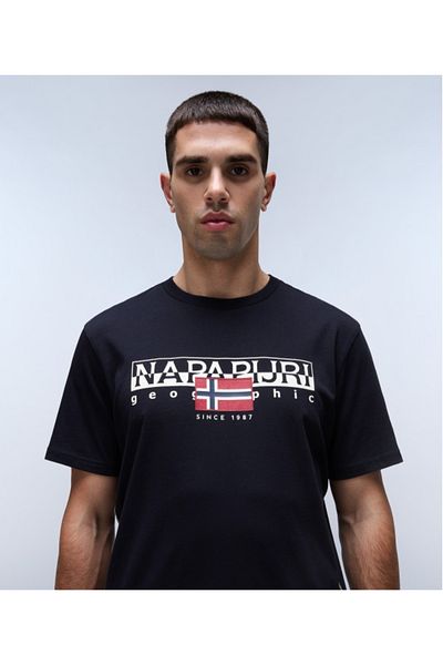 Napapijri Tricou negru pentru bărbați Napapijri S-Aylmer
